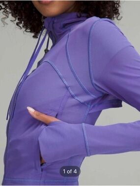 Lululemon Nulu Mesh Cropped Define Jacket - Charged Indigo